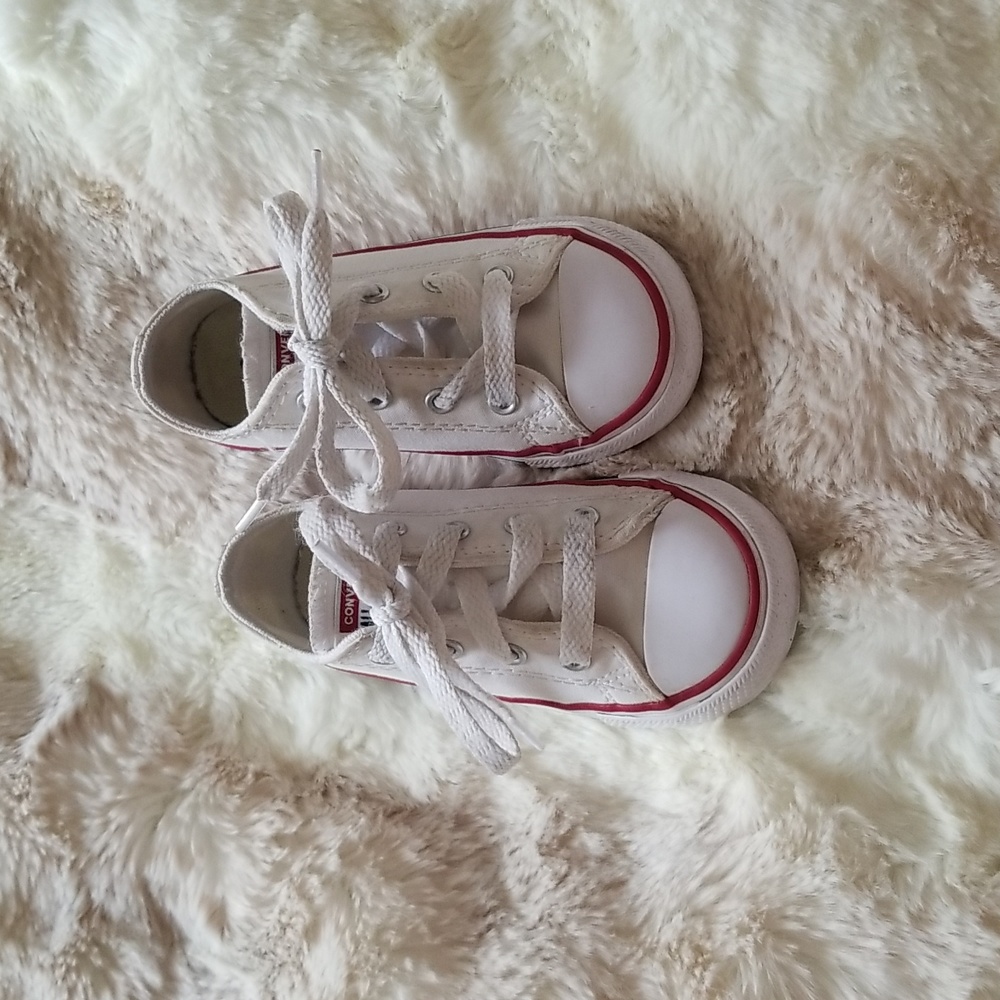 White Converse Toddler boy size 7